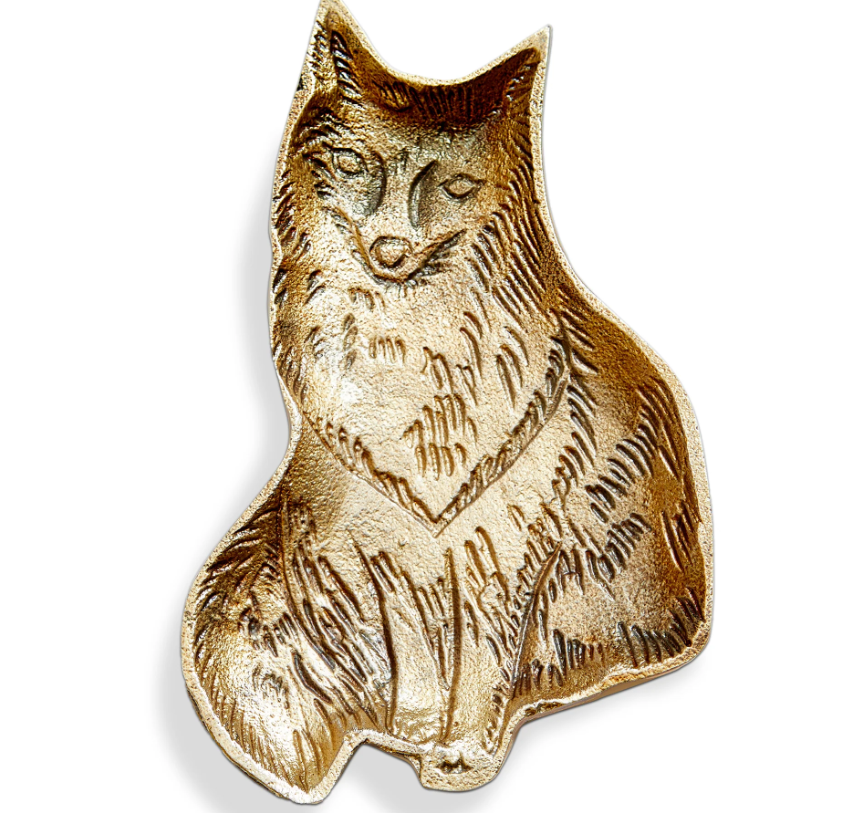 Fox Cast Aluminum Trinket Dish