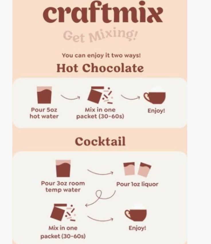 Cozy Hot Chocolate & Cocktail Mixer - 6 Servings Multipack