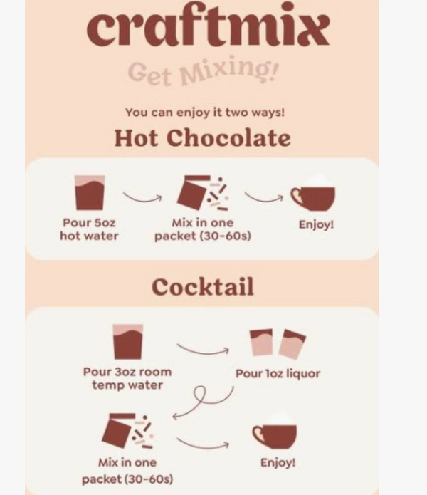 Cozy Hot Chocolate & Cocktail Mixer - 6 Servings Multipack