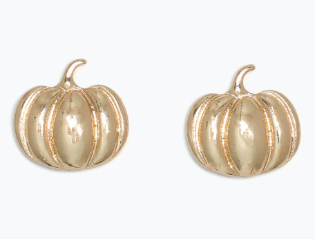 Cuties Gold Pumpkin Earrings