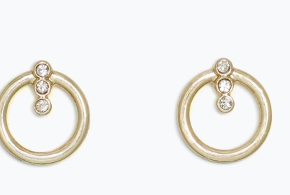 Cuties Delicate Round with Pave Earrings