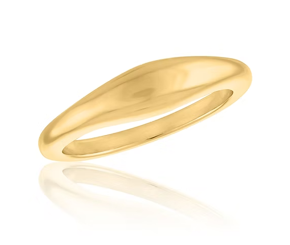 Polished Dome Gold Layers Ring