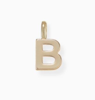 She's Classic Initial Charm in Gold