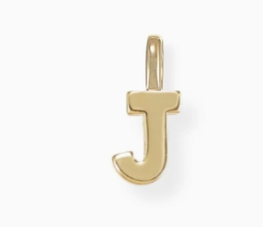 She's Classic Initial Charm in Gold