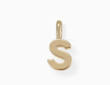 She's Classic Initial Charm in Gold