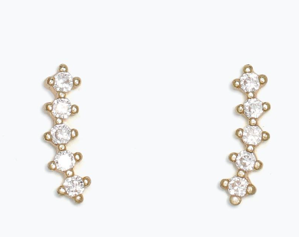 Cuties Pave Gold Crawler Earring