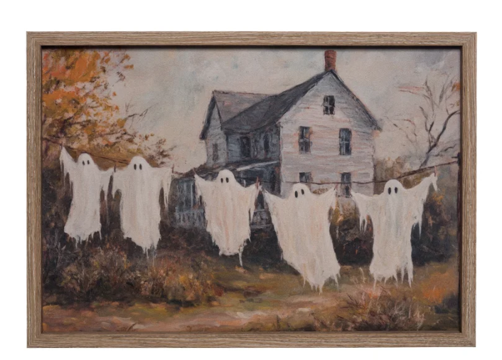 Clothes Line Ghost Wall Art