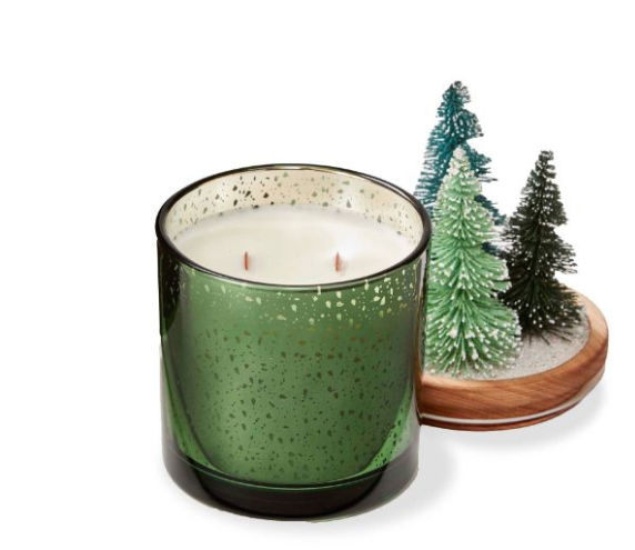 Winter Pine Bottle Brush Candle