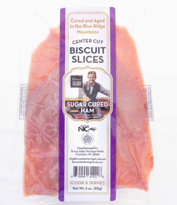 Sugared Cured Country Ham Biscuit Slices