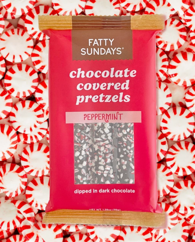 Fatty Sundays Peppermint Chocolate Covered Pretzels