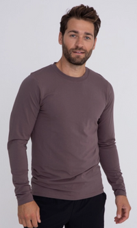 Pima Cotton Blend Long Sleeve Mens