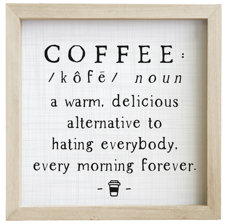 Coffee Definition Sign