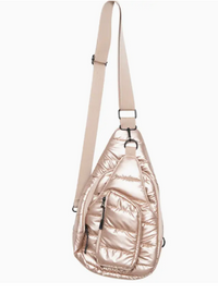 Metallic Crossbody Sling Bag