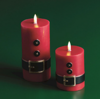 Santa Flameless Pillar Candle Large