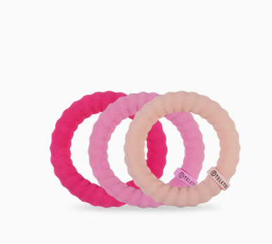 TELETIES Nylon Hair Ties | Large | Kiss & Tell