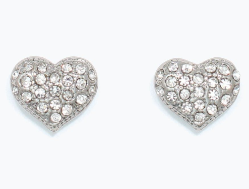 Cuties Clear Heart Earrings
