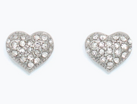 Cuties Clear Heart Earrings