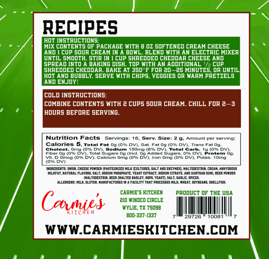 Carmie's Game Day Collection Dip