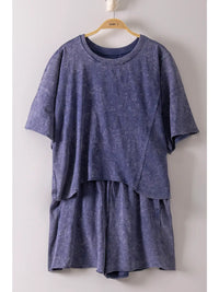 Mineral Washed Casual Knit Top
