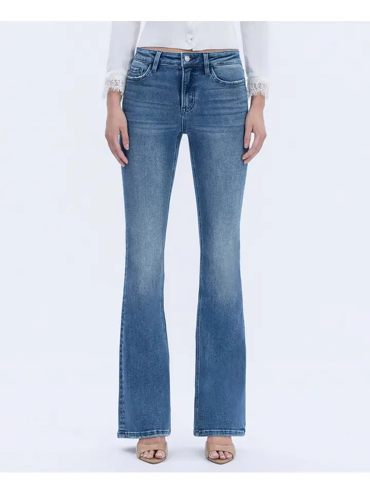 Lovervet By Vervet High Rise Full Length Bootcut Jean