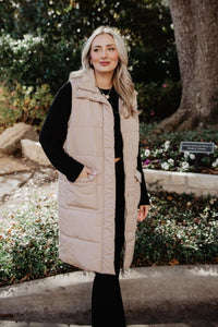 Long Puffer Quilted Vests