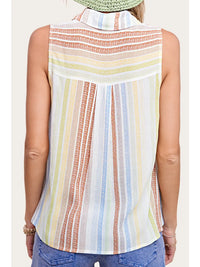 Lightweight Multi-Color Shirt Sleeveless Top