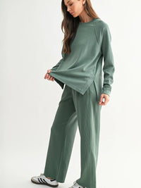 Luxe Sand Wash Rib Raglan Tee