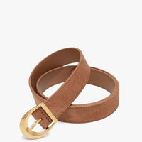 Faux Suede Belt w/ Antique Buckle
