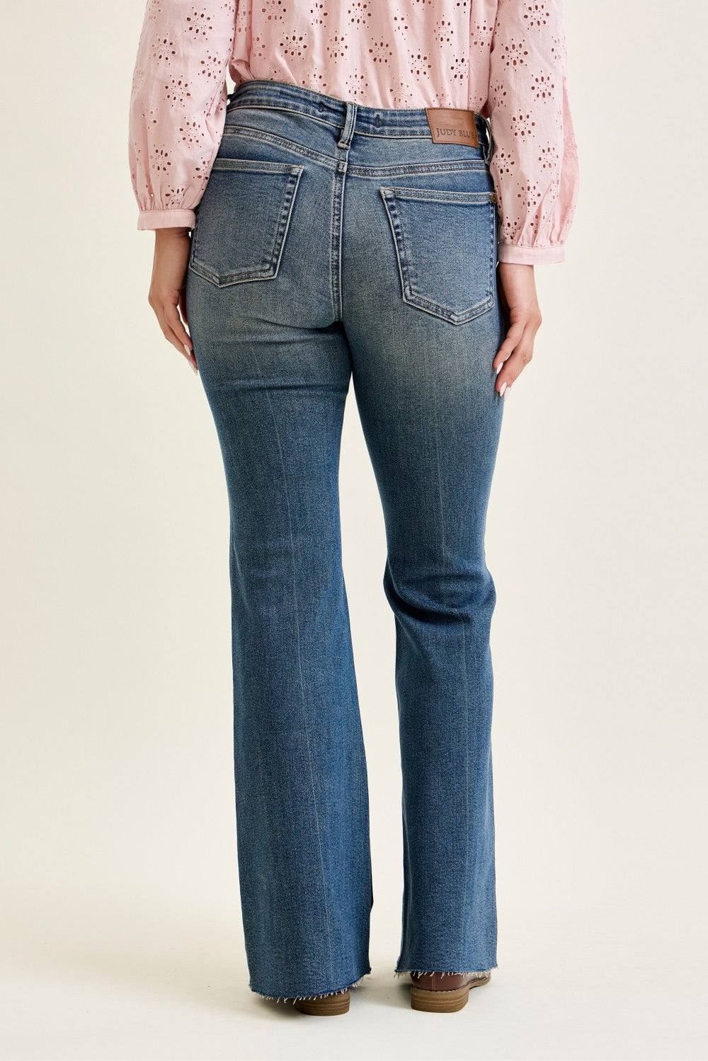 Judy Blue Mid Rise Flare Front Pockets