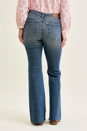 Judy Blue Mid Rise Flare Front Pockets