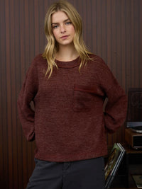 Crewneck Long Sleeve Knit Top