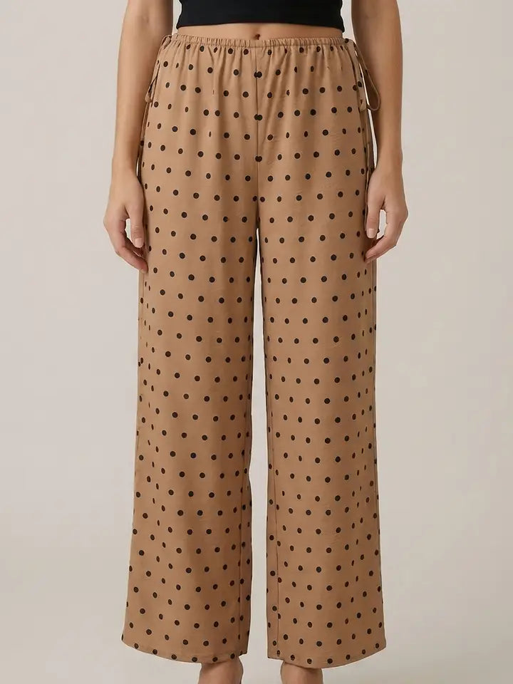 Polka Dot Elastic Pants