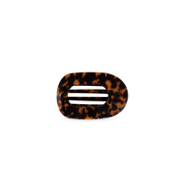 Tortoise | Tiny | Flat Round Hair Clip