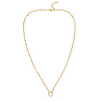 Heritage Rolo Charm Necklace in Gold, 18"