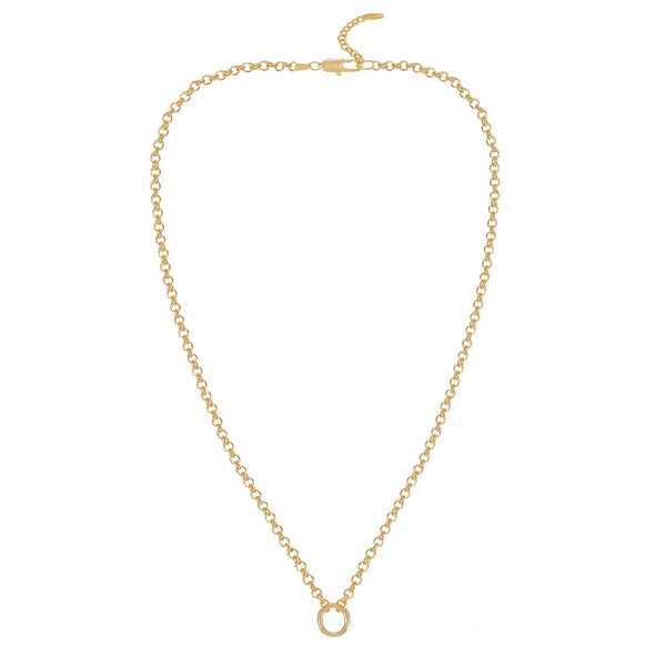 Heritage Paperclip Charm Bracelet in Gold, 7.5"