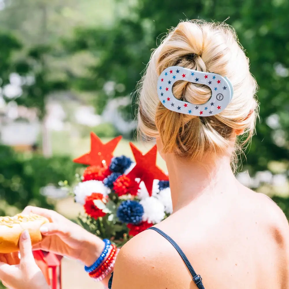 Teleties Flat Round Hair Clip United We Sparkle