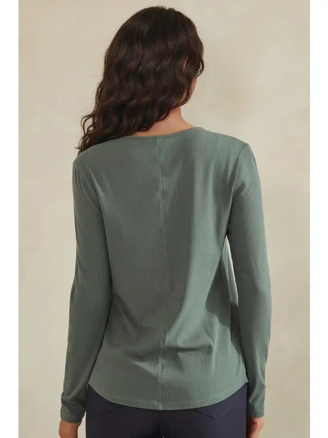 Pure Comfort Luxeair Ribbed Button Up Cardigan