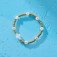 Holy Water Daisy Cross Bracelet