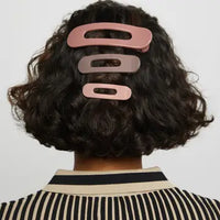 Kitsch Flat Lay Claw Clip 3pc Flat - Ultra Glossy Terracotta