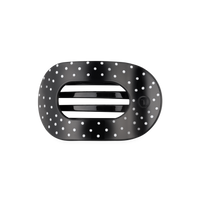 Flat Round | Black Polka Dot Party | Medium Hair Clip