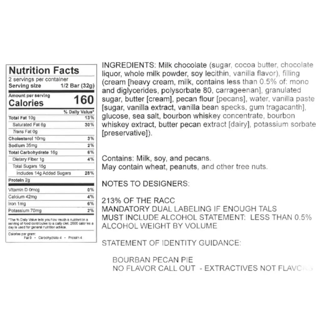 Hammond's Bourbon Pecan Pie Candy Bar