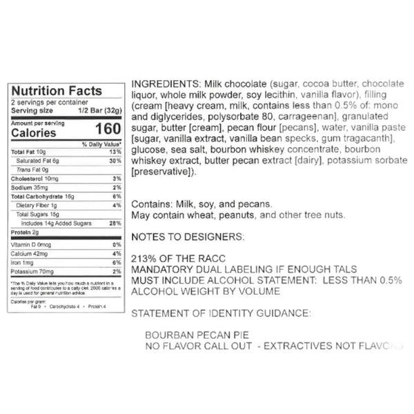Hammond's Bourbon Pecan Pie Candy Bar