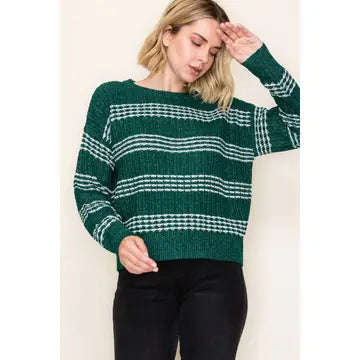 Textured Stripe Sweater