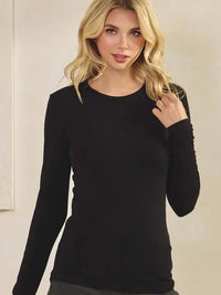 Pure Comfort Viscose Ribbed Long Sleeve Top