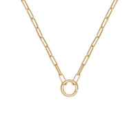 Heritage Paperclip Charm Necklace in Gold, 16"