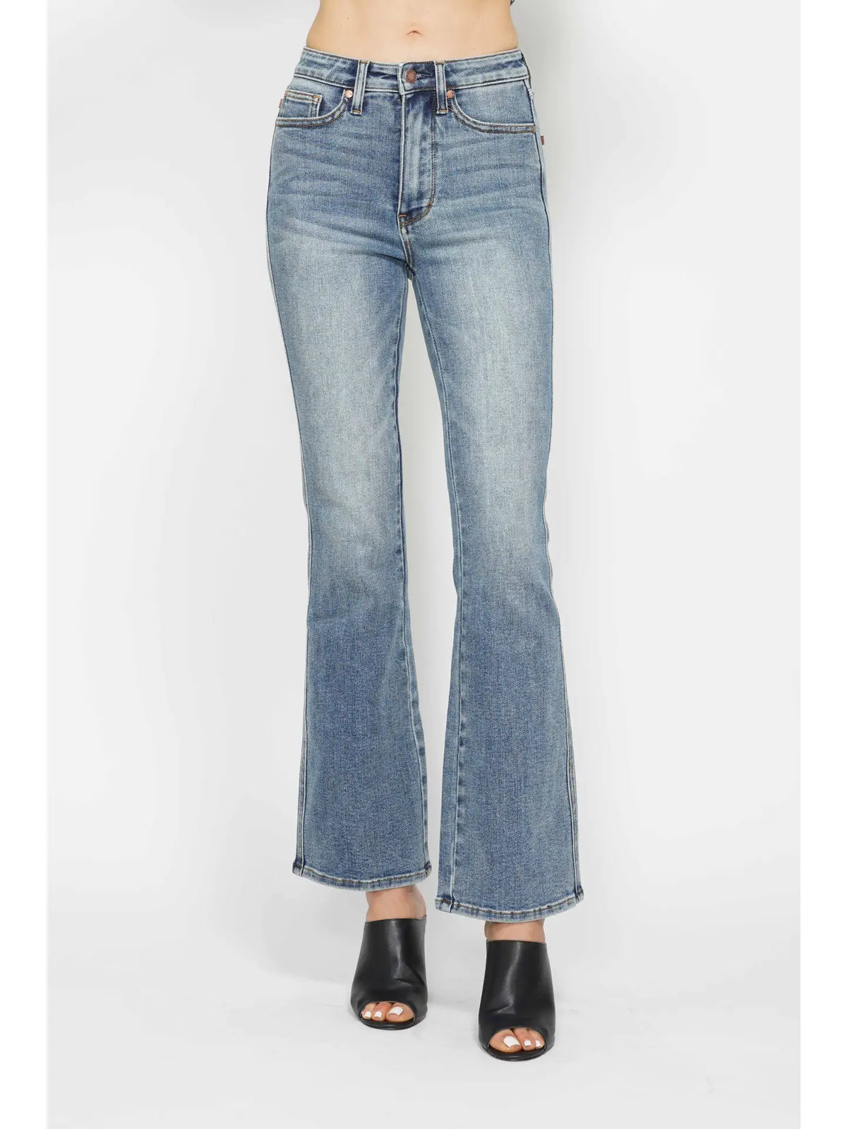 Judy Blue Tummy Control Back Pkt Embroidered Bootcut