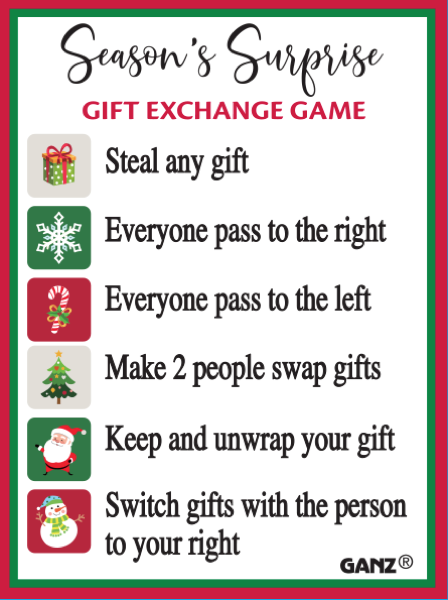 Season's Surprise Gift Exchange Game Charms