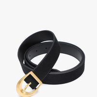Faux Suede Belt w/ Antique Buckle