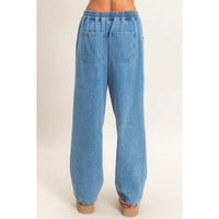 Elastic Waist Denim Pants