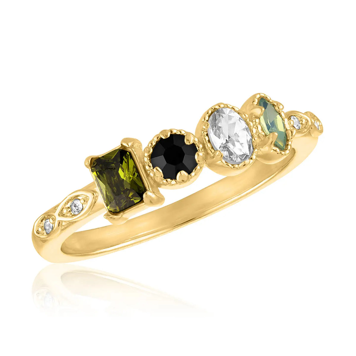 Layers Green Orbit Multi-Stone Ring